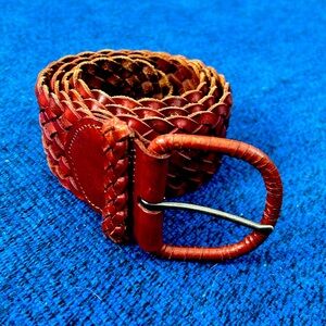 Leather Wide Braided Rust Belt Excellent Condition See photos for measurements